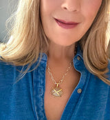 Golden Criss Cross Necklace