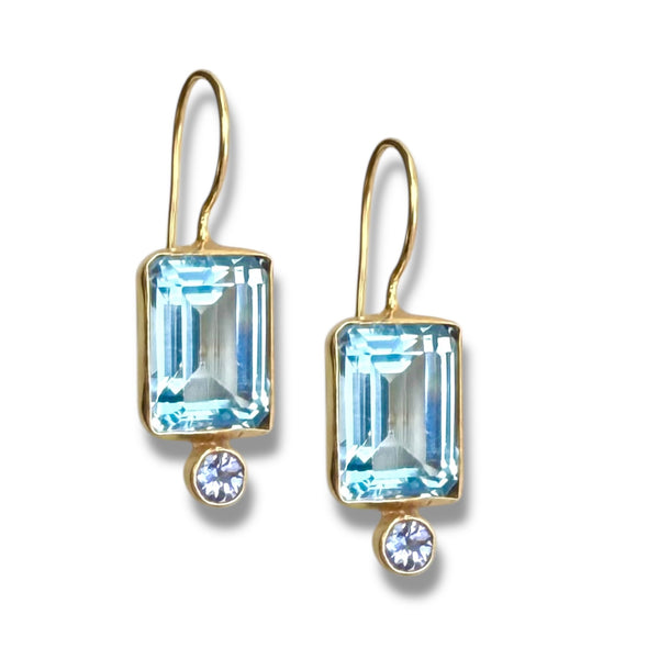 Blue Topaz and Tanzanite Midi Earring