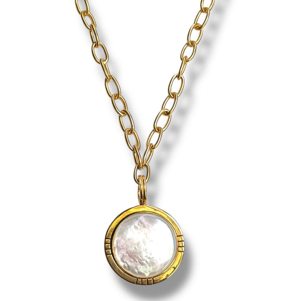 Mother of Pearl Hashtag Necklace