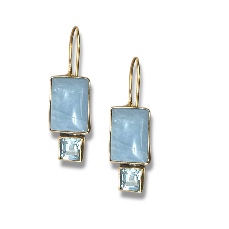 Aquamarine Blue Topaz Earring