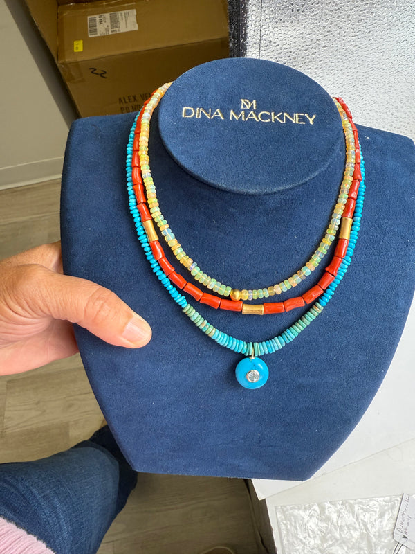Turquoise Gem in Gem Necklace