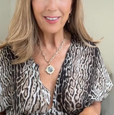 Pyrite Lotus Necklace