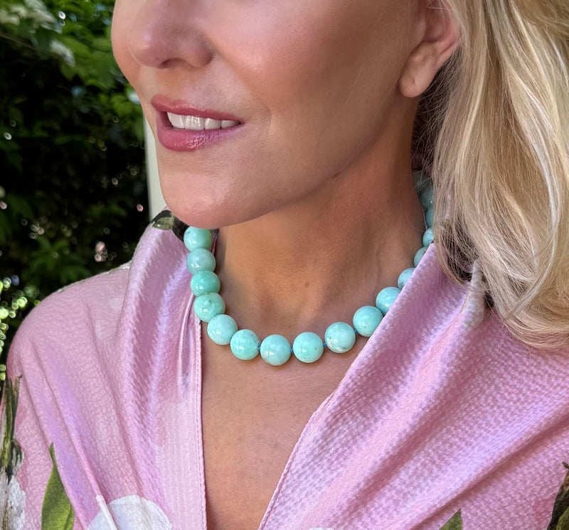 Chrysoprase Large Ball Necklace