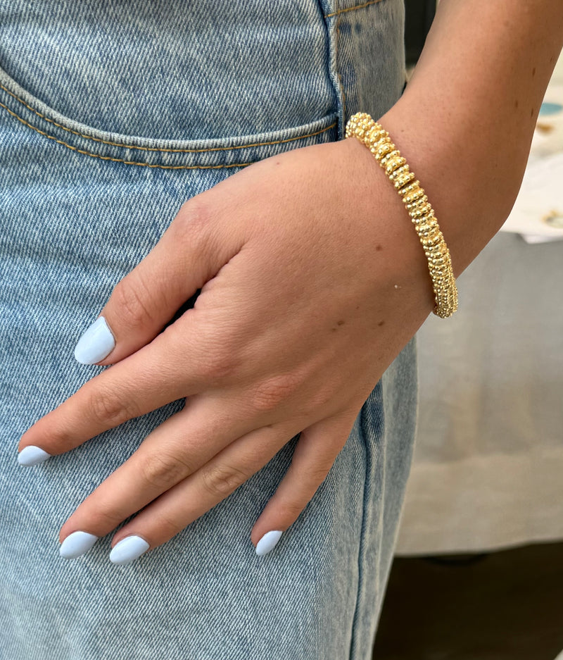 Gold Bead Stretch Bracelet