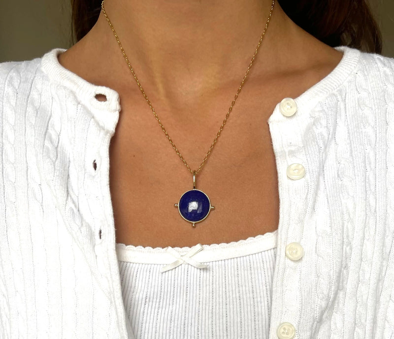 Lapis Charm Necklace