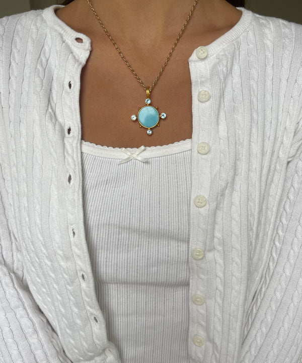 Aqua Terra Blue Topaz Necklace