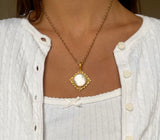 Lotus Pearl Doublet Necklace