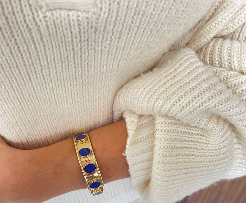 Lapis Mini Cuff, Hi Shine