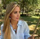 Blue Lace Agate Topaz Midi Ear