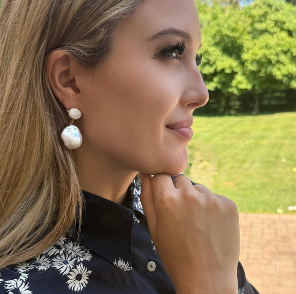 Baroque Pearl Drop Earring
