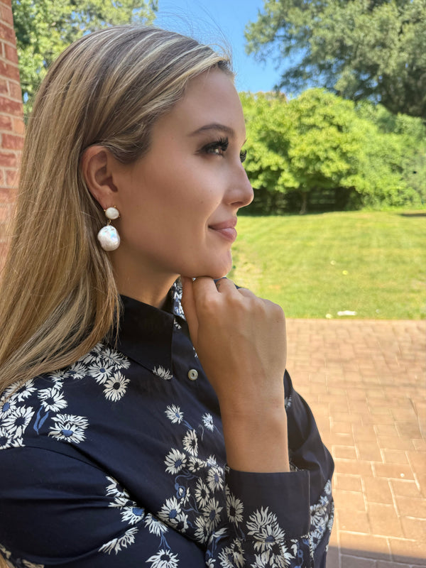 Baroque Pearl Drop Earring