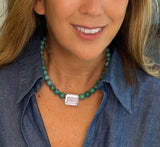Turquoise + Emerald Cut Necklace