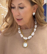 Mother of Pearl Hashtag Necklace