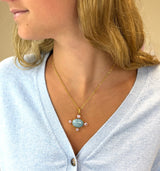 Aquamarine Sapphire Necklace, 2 options