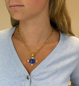 Blue Topaz Lapis Doublet Enhancer