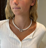 Pearl and Quartz Choker Necklace