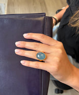 Aquamarine Cabochon Ring