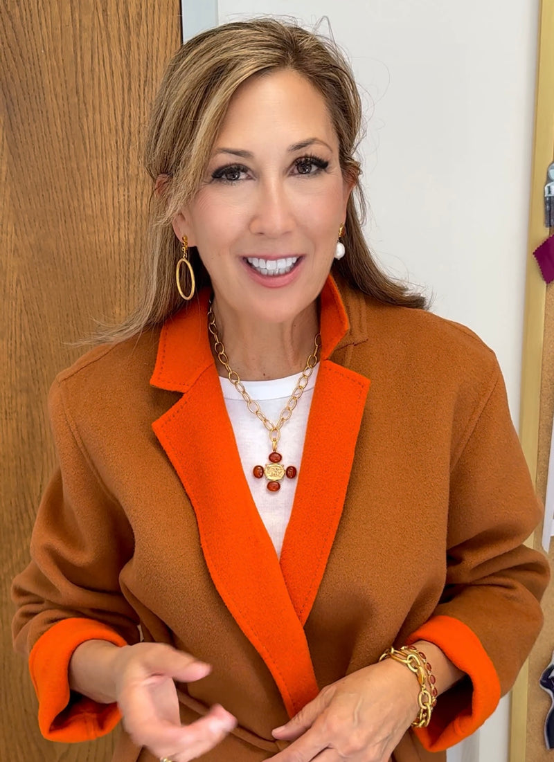 Guardian Angel Cabochon Necklace, 2 gemstones