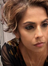 Green Amethyst Blue Topaz Midi Ear