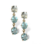 Ombre Blue Topaz Triple Earring