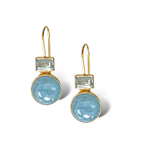Aqua Blue Topaz Earring