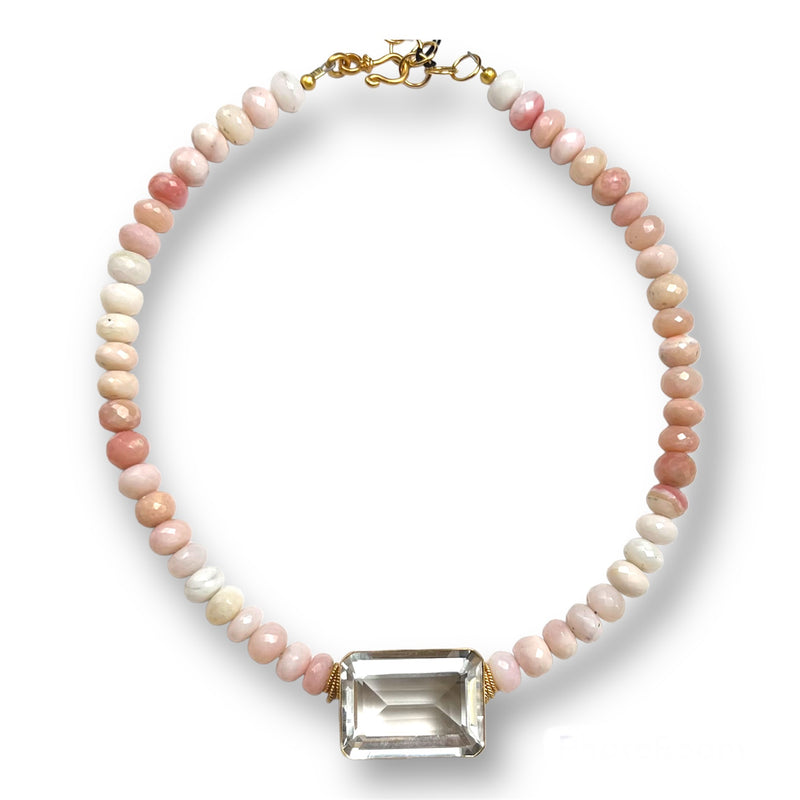 Pink Opal Maxi Collar Necklace