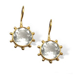 Faceted Topaz Pinwheel Earring