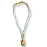 Ombré Rainbow Buddha Charm Necklace