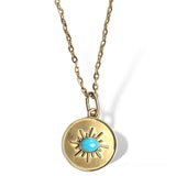 Starburst Coin Charm Necklace