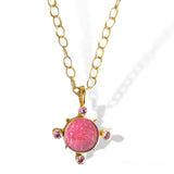 Nike Pink Sapphire Intaglio Necklace