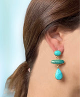 Triple Turquoise Earring