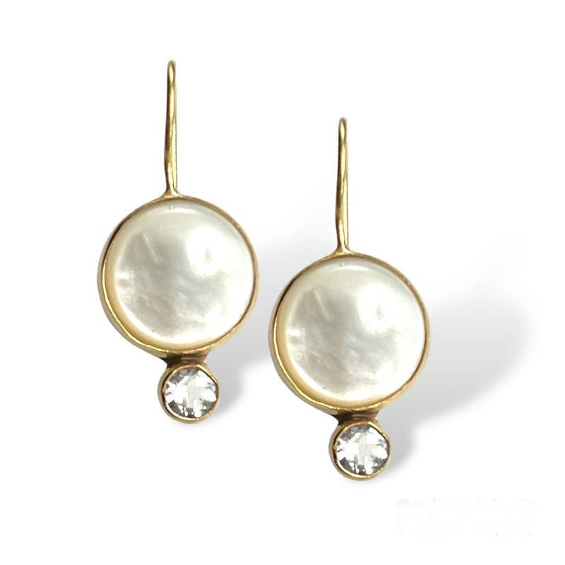 Mother of Pearl Topaz Midi Earring