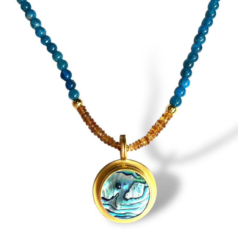 Apatite Abalone Necklace