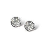 Sterling Topaz Stud Earring, Blue Topaz or Amethyst