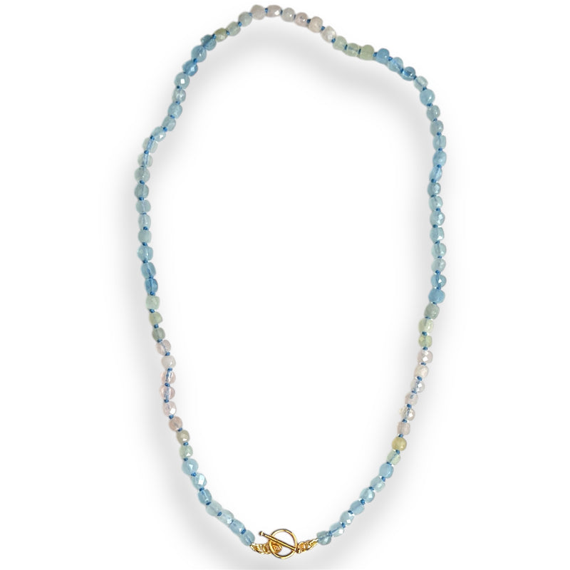 Aquamarine Toggle Necklace