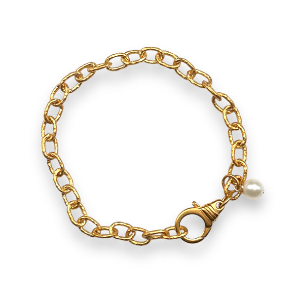 Hammered Chain Link Bracelet