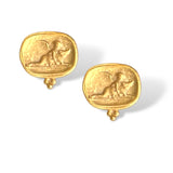 Guardian Angel Gold Post Earring