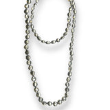 Faceted Pyrite Necklace 36”