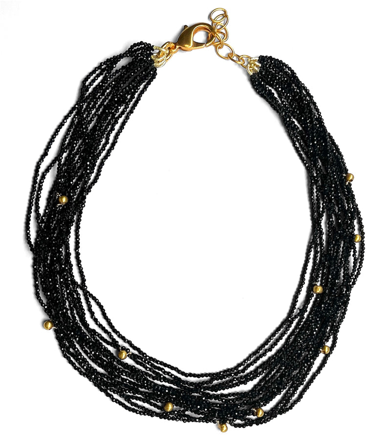 Black Spinel Faceted Necklace