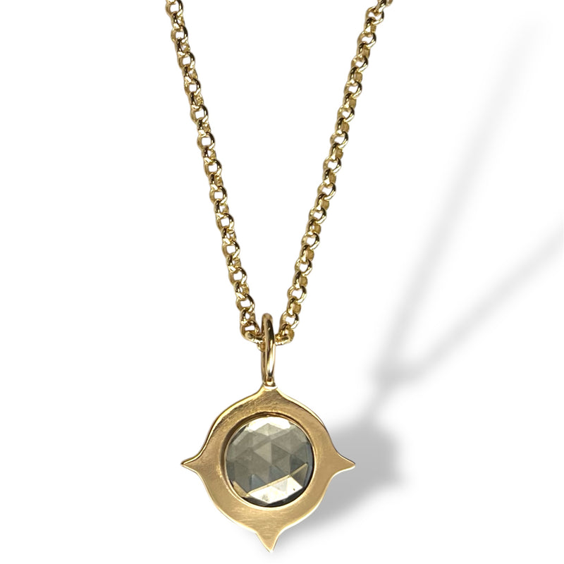 Pyrite Lotus Necklace