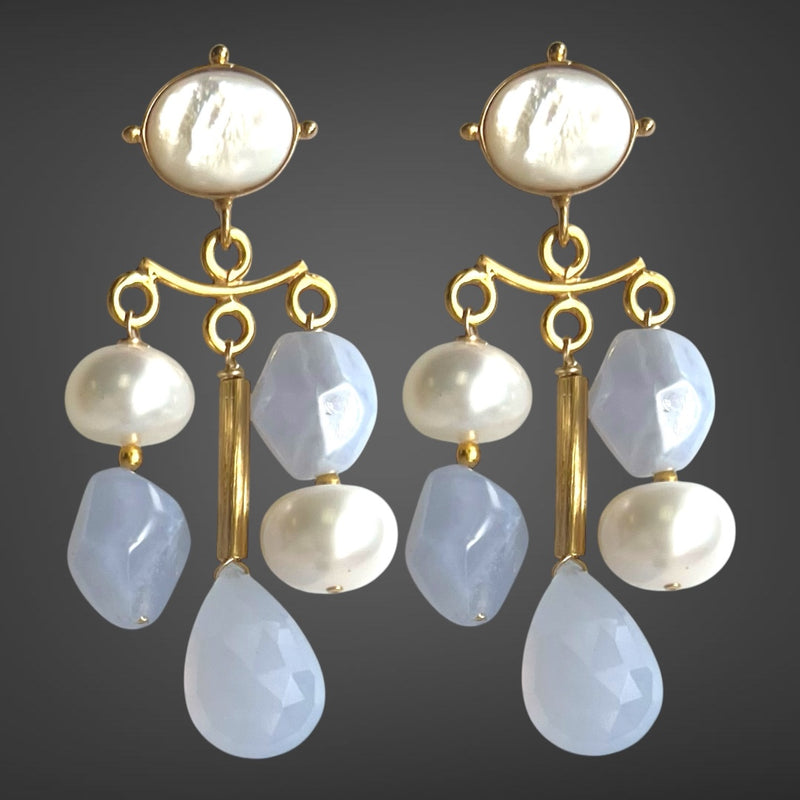 Chandelier Miro Earrings, 3 gemstones options