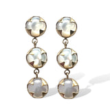 Triple Clover Pearl Earring