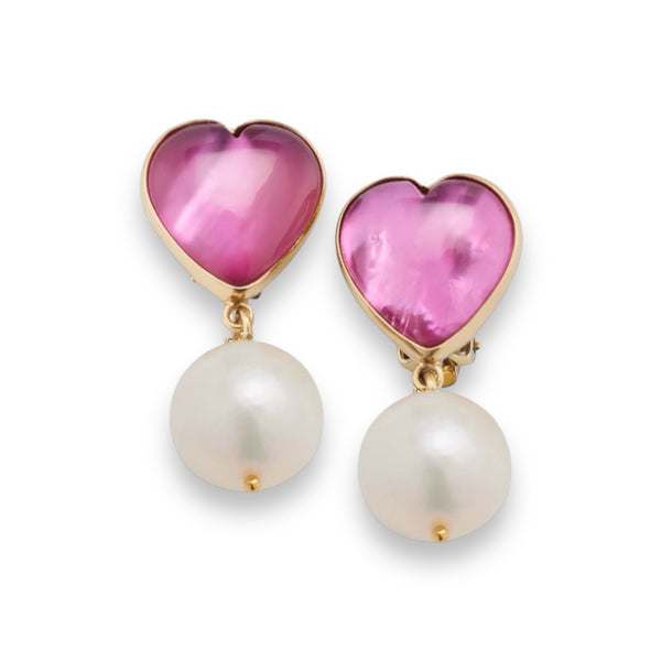 Heart Pearl Clip Earring