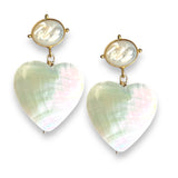 Pearl Heart Earrings