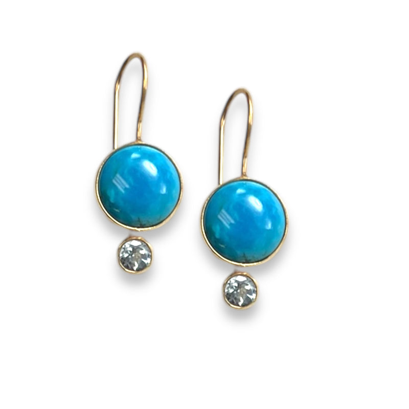 Turquoise Blue Topaz Earrings