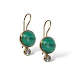 Malachite and Topaz Midi Earring