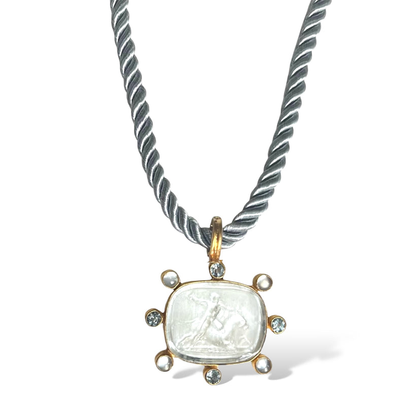 Mithras Intaglio Cord Necklace