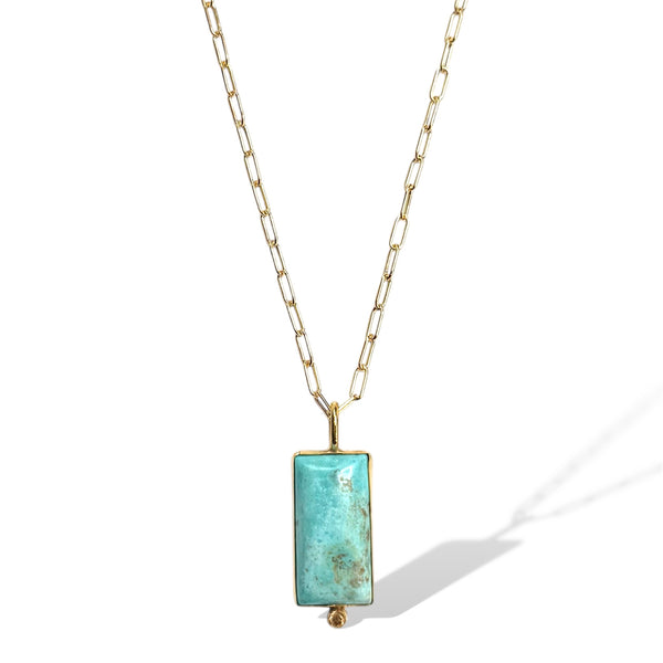 Elongated Turquoise Necklace