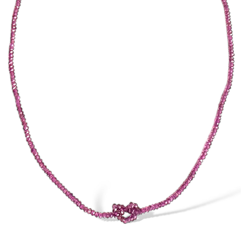 Garnet Love Knot Necklace