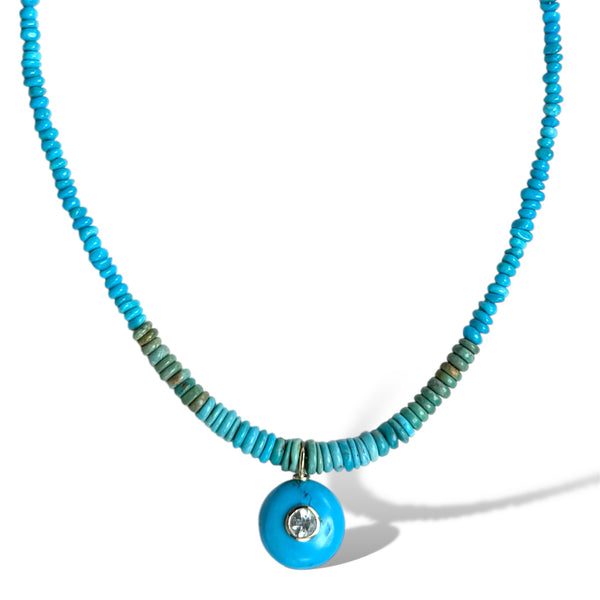 Turquoise Gem in Gem Necklace